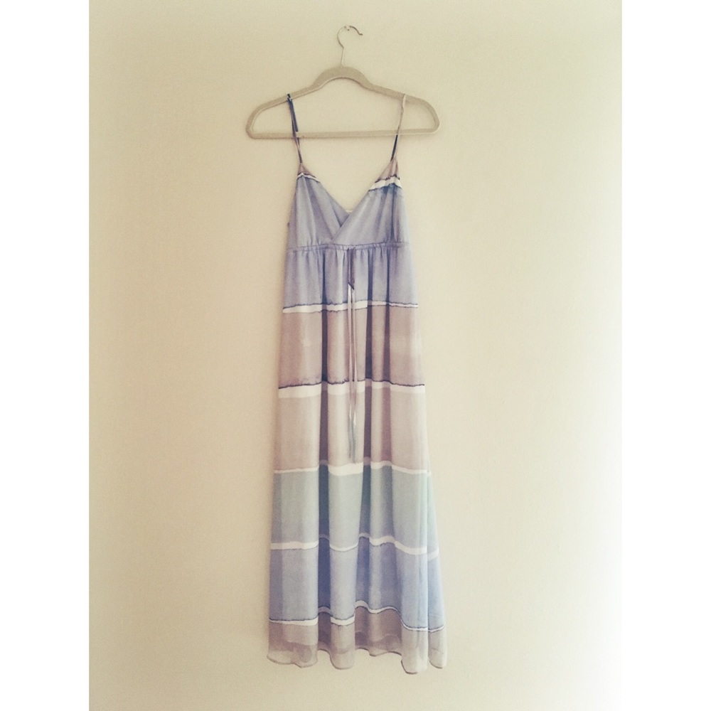 watercolor maxi dress